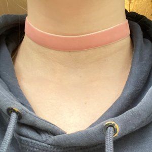 Pink Velour/Velvet Choker